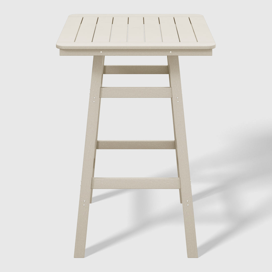 Malibu 30" Square Outdoor Patio Bistro Bar Table With Umbrella Hole