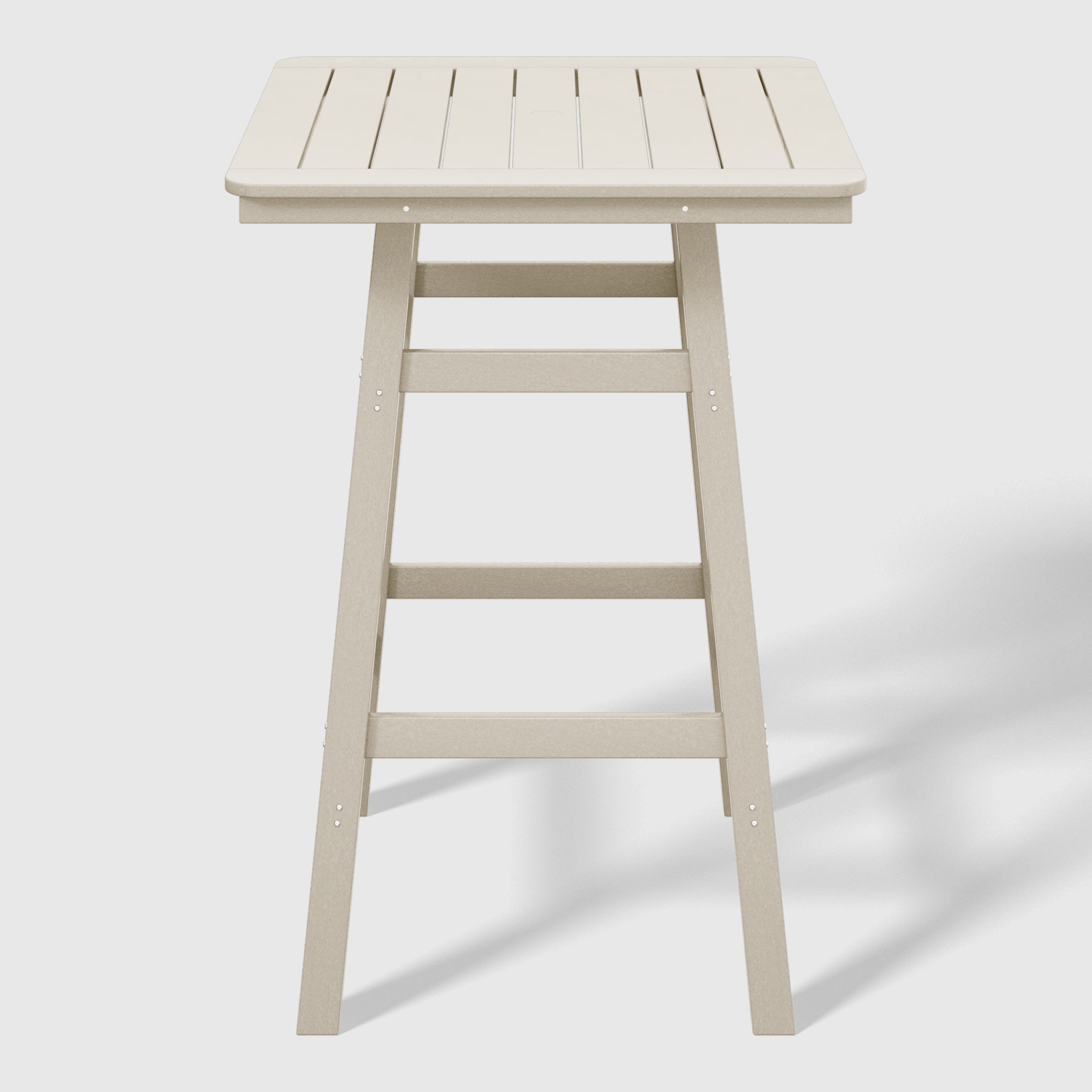 Malibu 30" Square Outdoor Patio Bistro Bar Table With Umbrella Hole