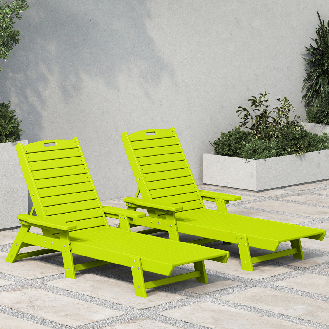 Malibu Poly Reclining Chaise Lounge (Set Of 2)