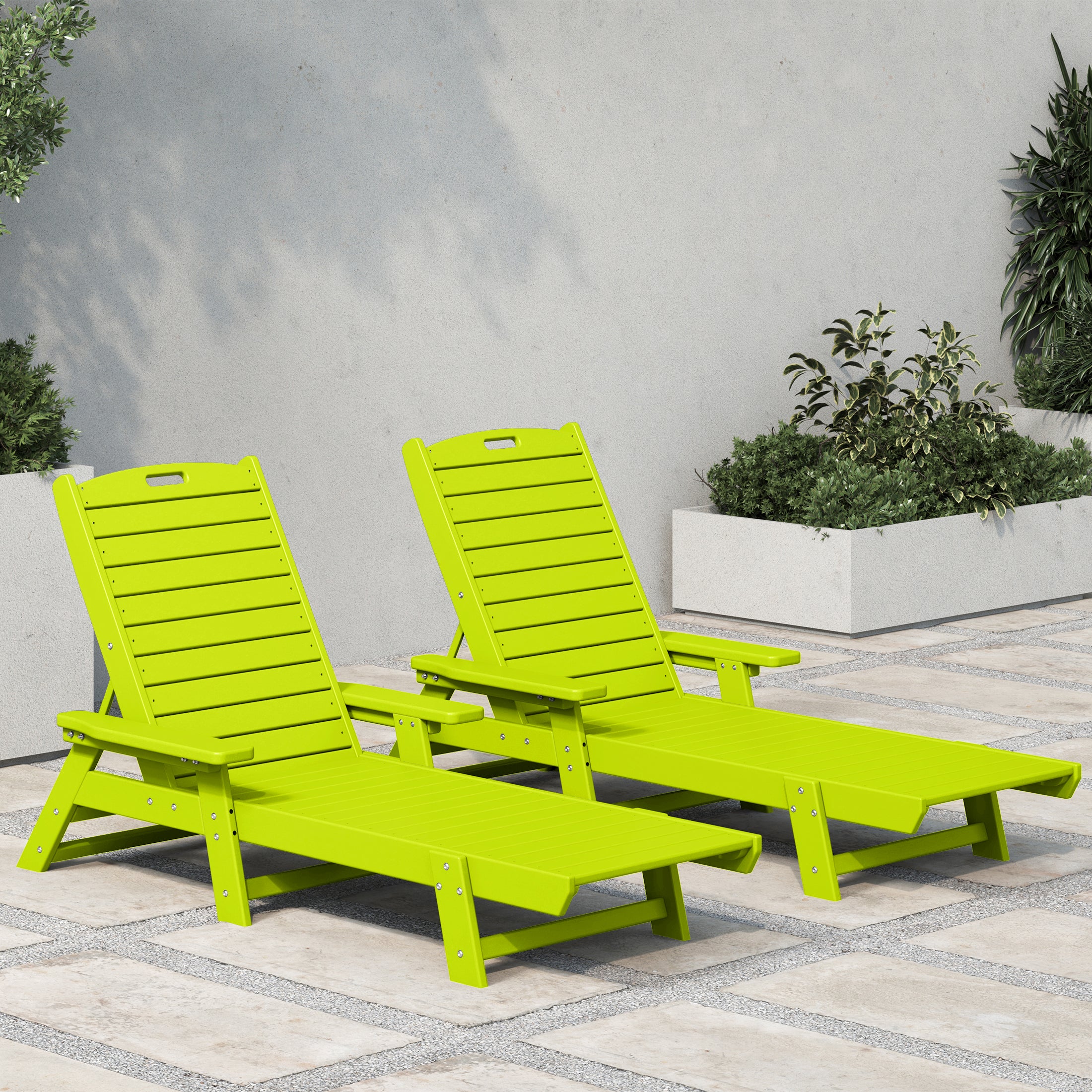 Malibu Poly Reclining Chaise Lounge (Set Of 2)
