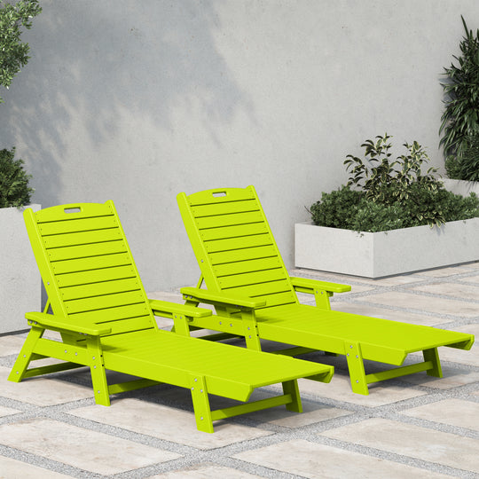 Malibu Poly Reclining Chaise Lounge (Set Of 2)