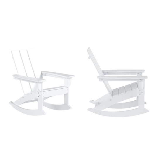 Ashore Outdoor Patio Modern Adirondack Rocking Chair (Set of 2)