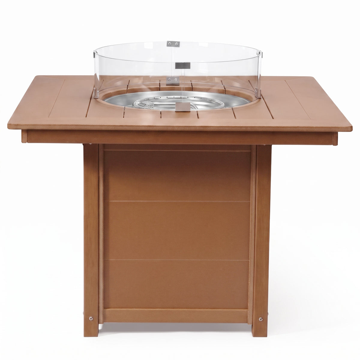 Helios Modern Outdoor Patio Propane 42" Square Fire Pit Table