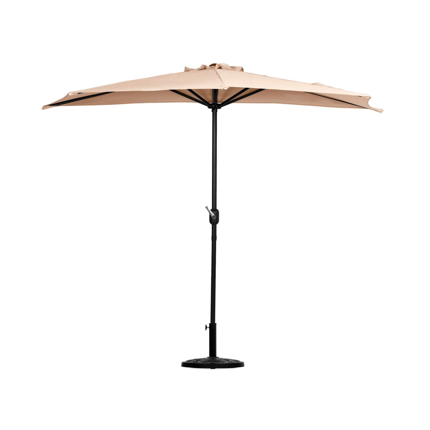 Aiden 9 Ft Outdoor Patio Half Market Umbrella with Half Base
