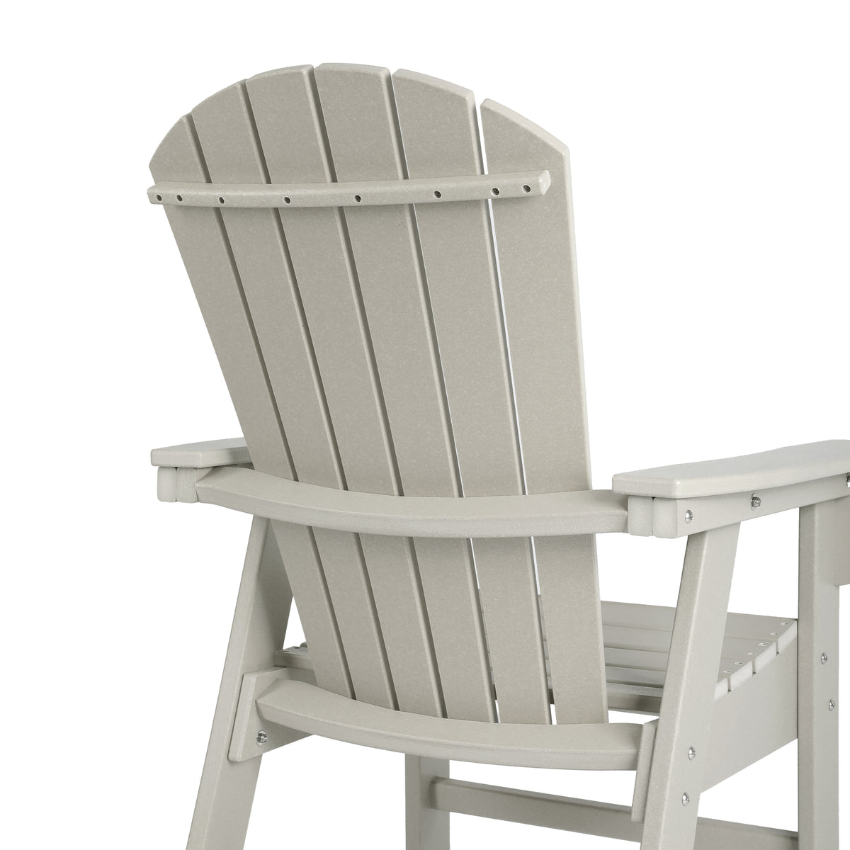Dylan Outdoor Patio Shell-back Adirondack Dining Chair Weather Resistant