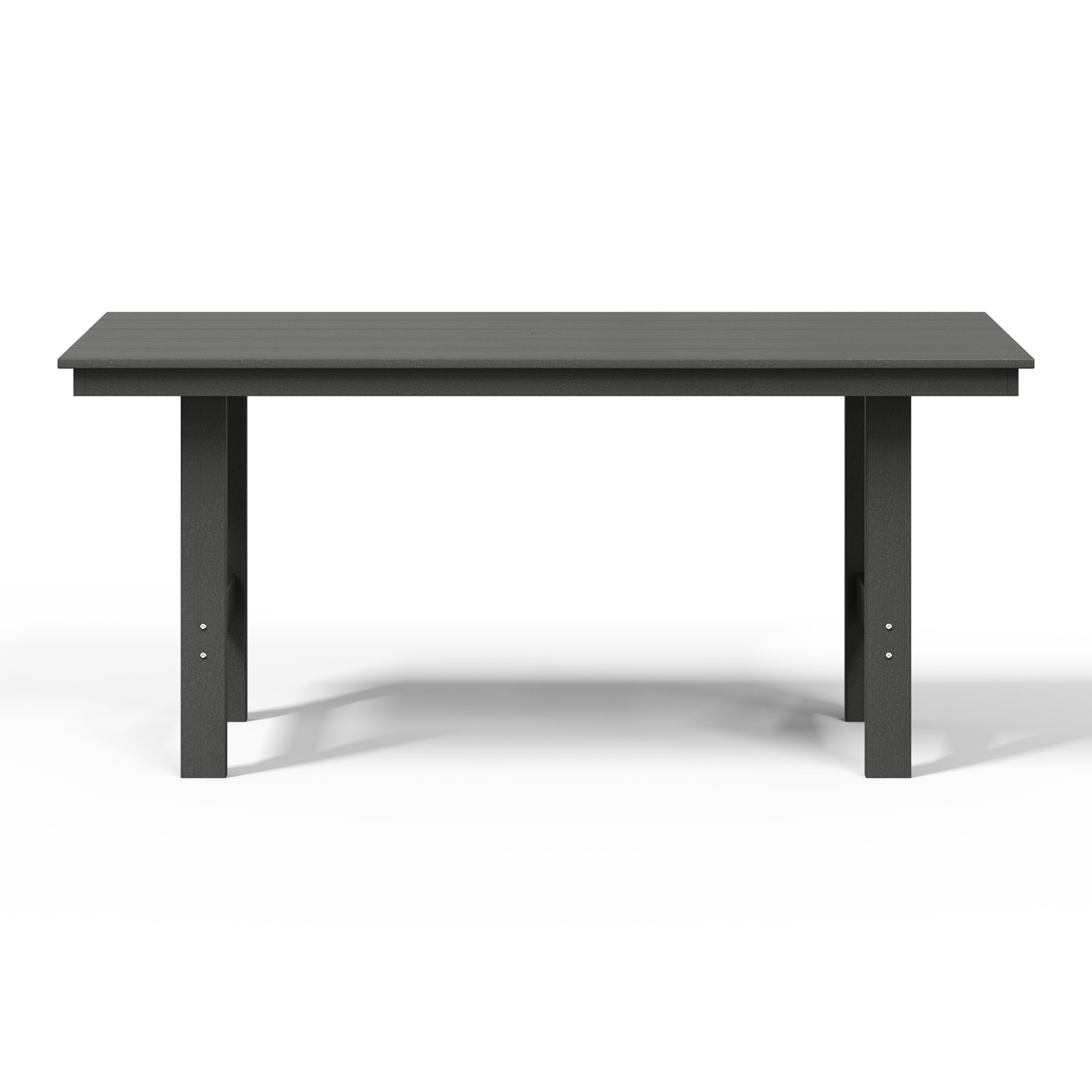 Ashore Outdoor Modern HDPE 66" Wide Rectangle Patio Dining Table for 6
