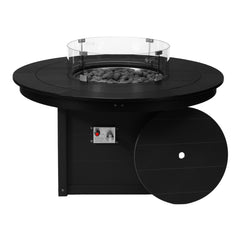 Helios 47" Modern Outdoor 55,000 BTU Patio Propane Round Fire Pit Table