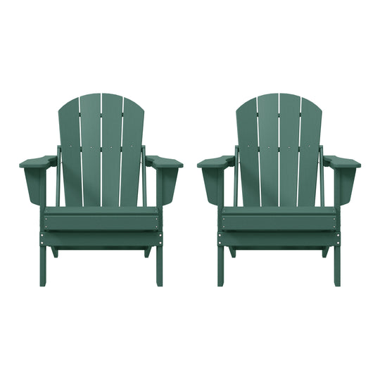 Malibu Westintrends 2 piece set outdoor folding Poly Adirondack chair