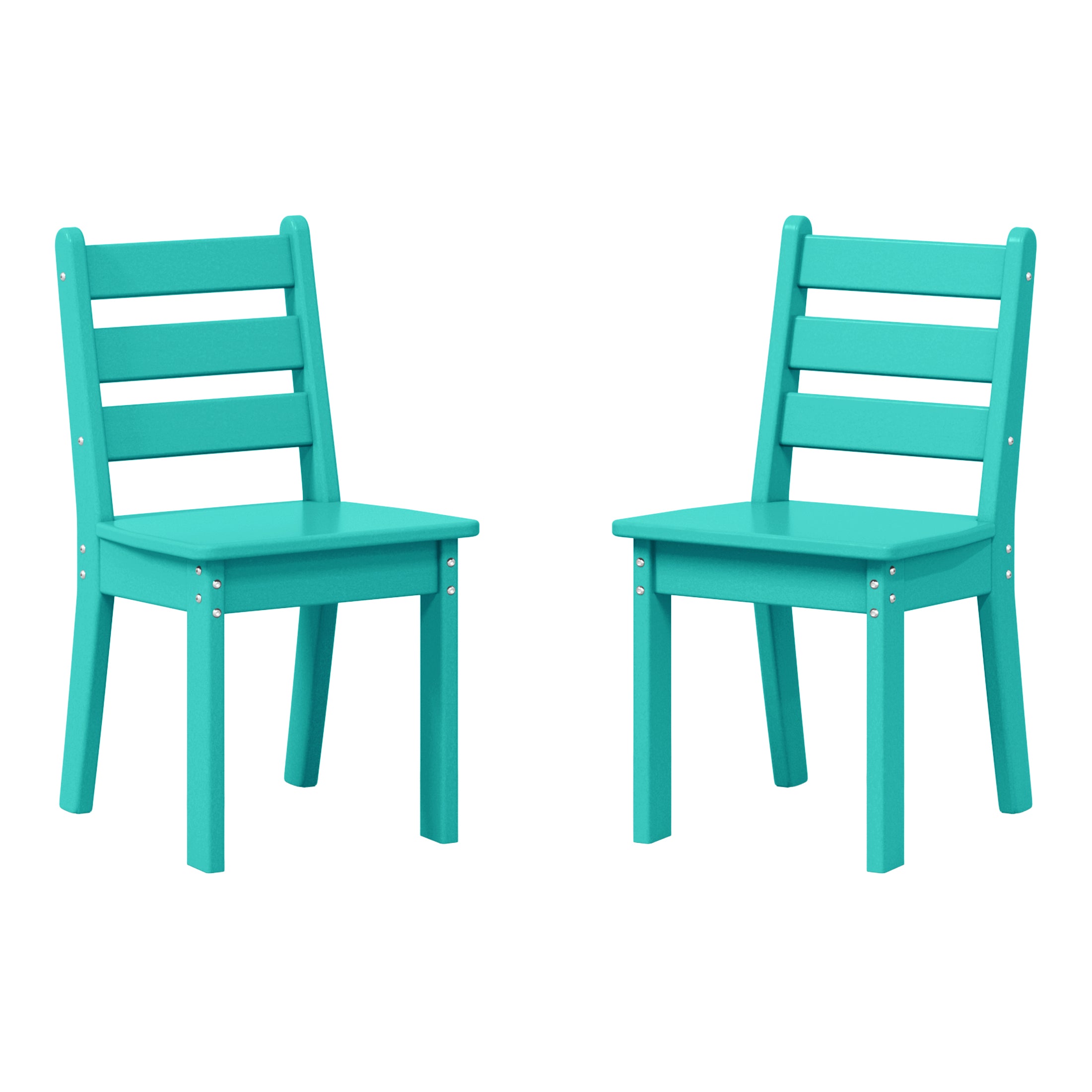 Treehouse Outdoor HDPE Kids Plastic Toddler Dining Chair (Set of Two)