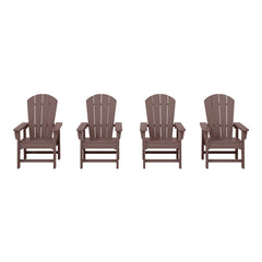 Malibu Kids Outdoor Adirondack Plastic Patio Chair (Set of 4)
