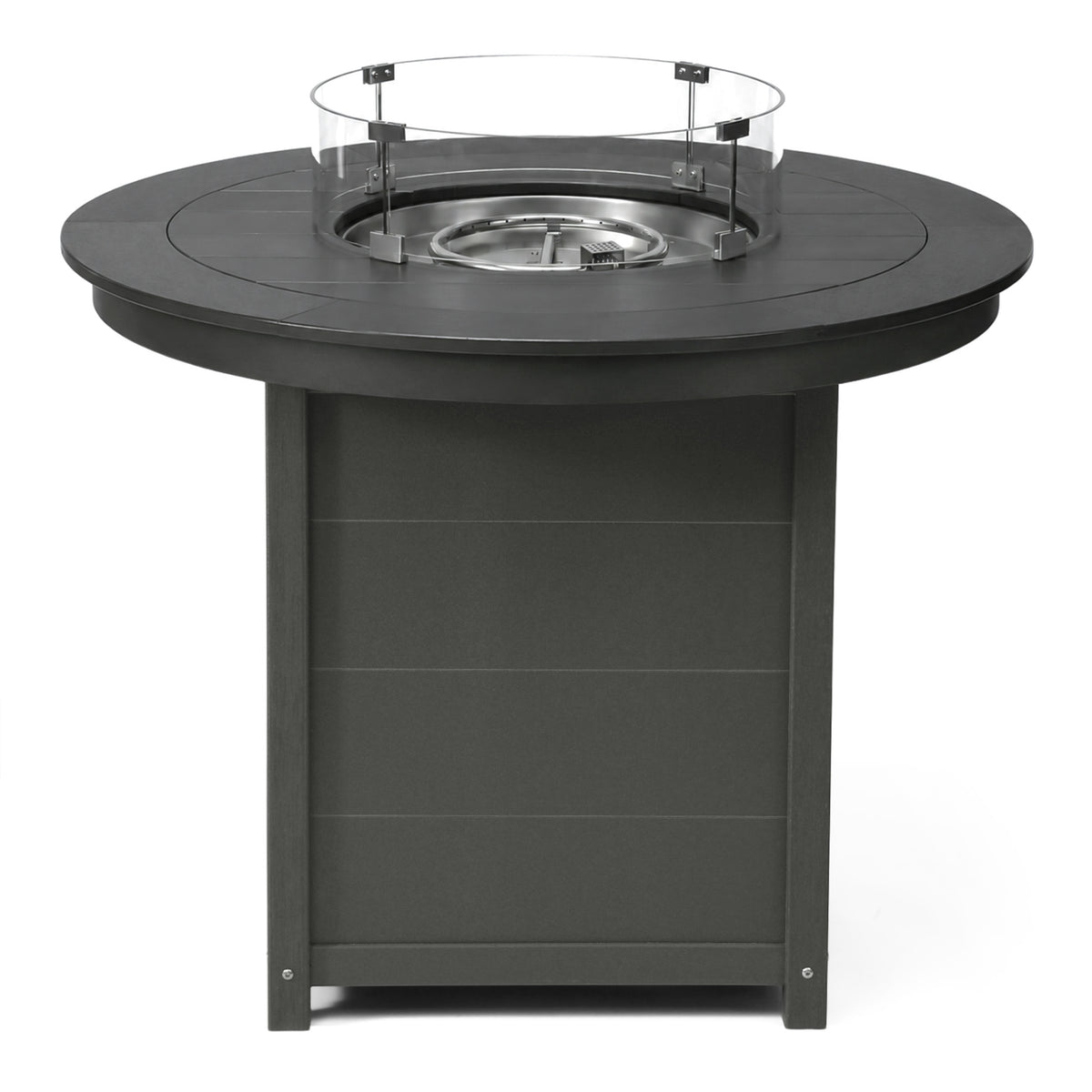 Helios 47" Modern Outdoor Patio Propane Round Counter Height Fire Pit Table