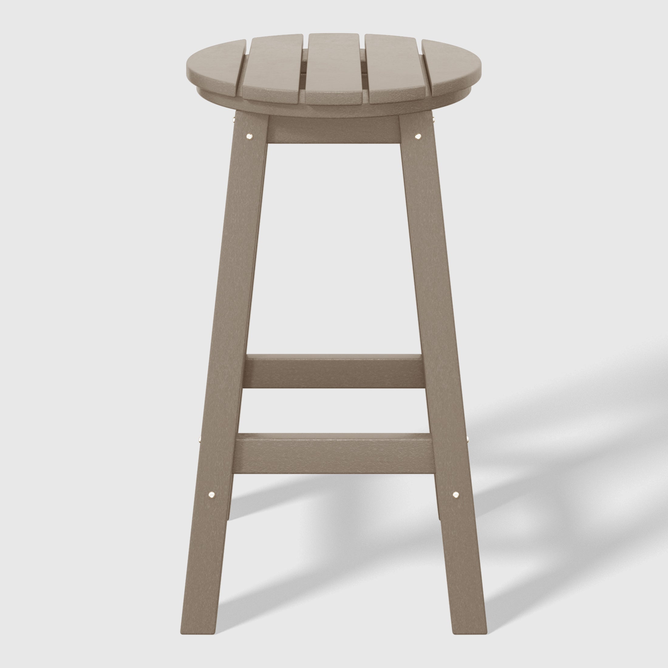 Malibu 24" HDPE Outdoor Patio Round Counter Height Bar Stool Set of 2