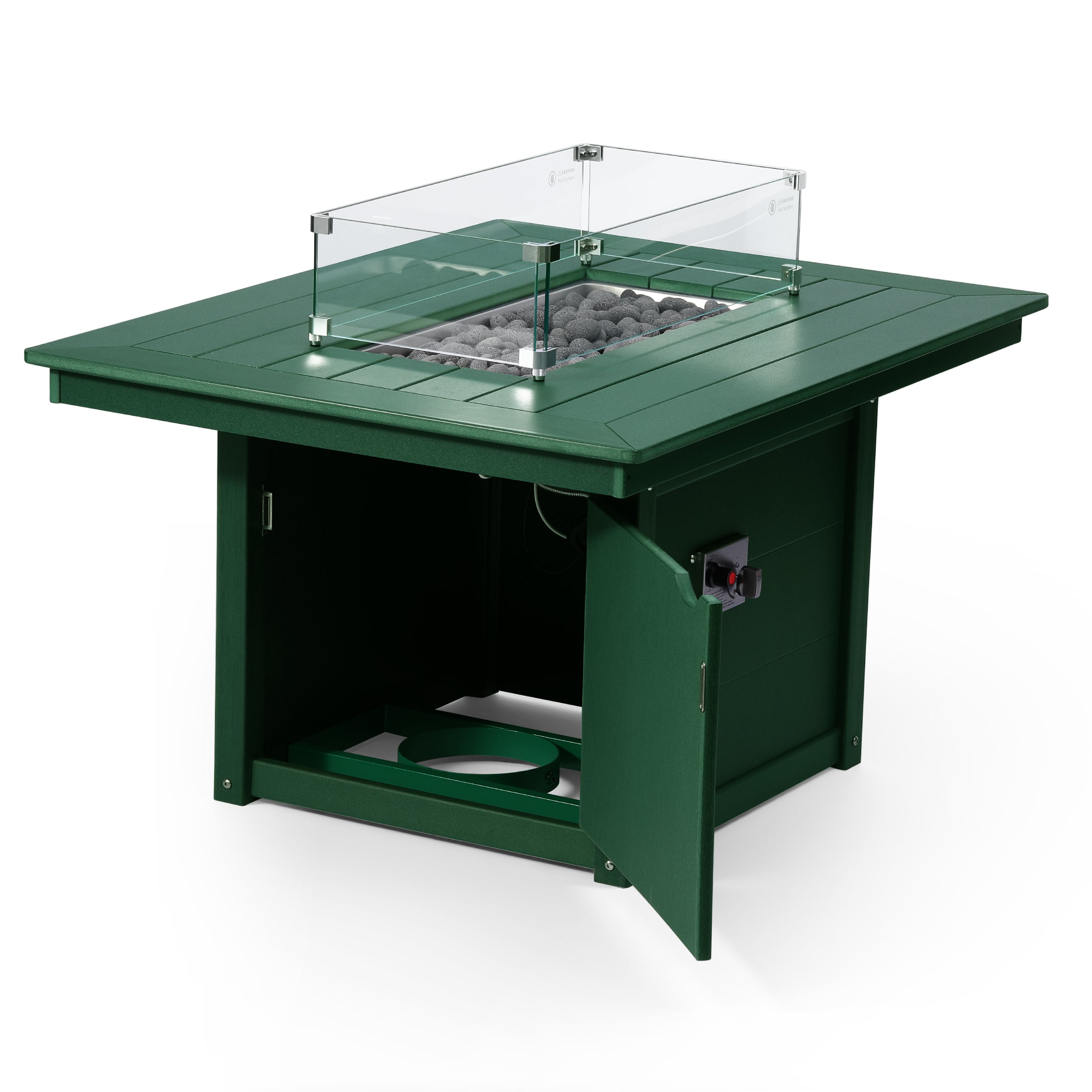 Helios 46" Modern Outdoor 55,000 BTU Patio Gas Propane Rectangle Deck Fire Pit Table
