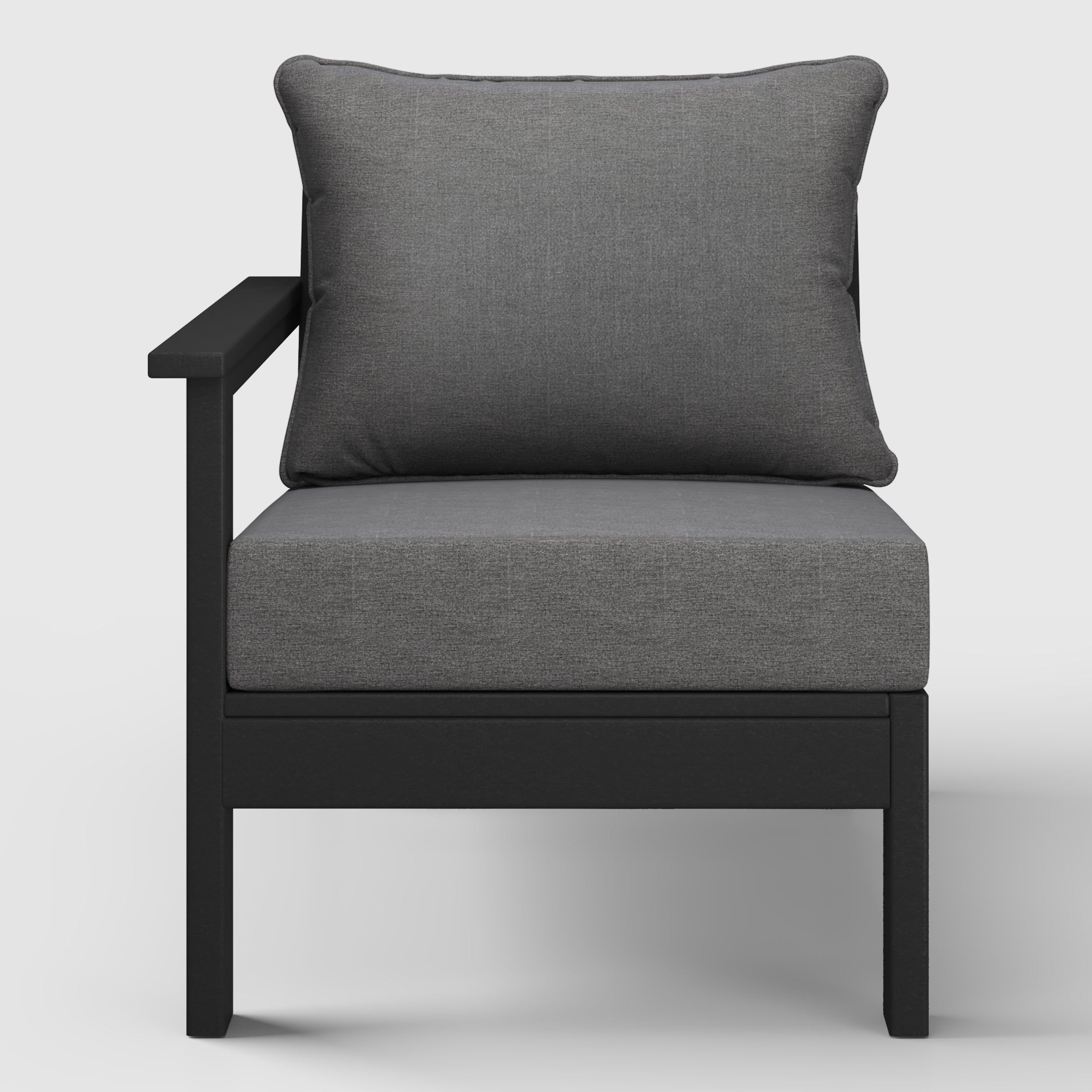 Avalon Outdoor Patio HDPE Left Arm Sectional Corner Club Chair with Patio Cushions