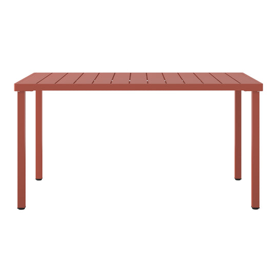 Playa 59" Iron Metal Outdoor Rectangular Patio Dining Table For 6