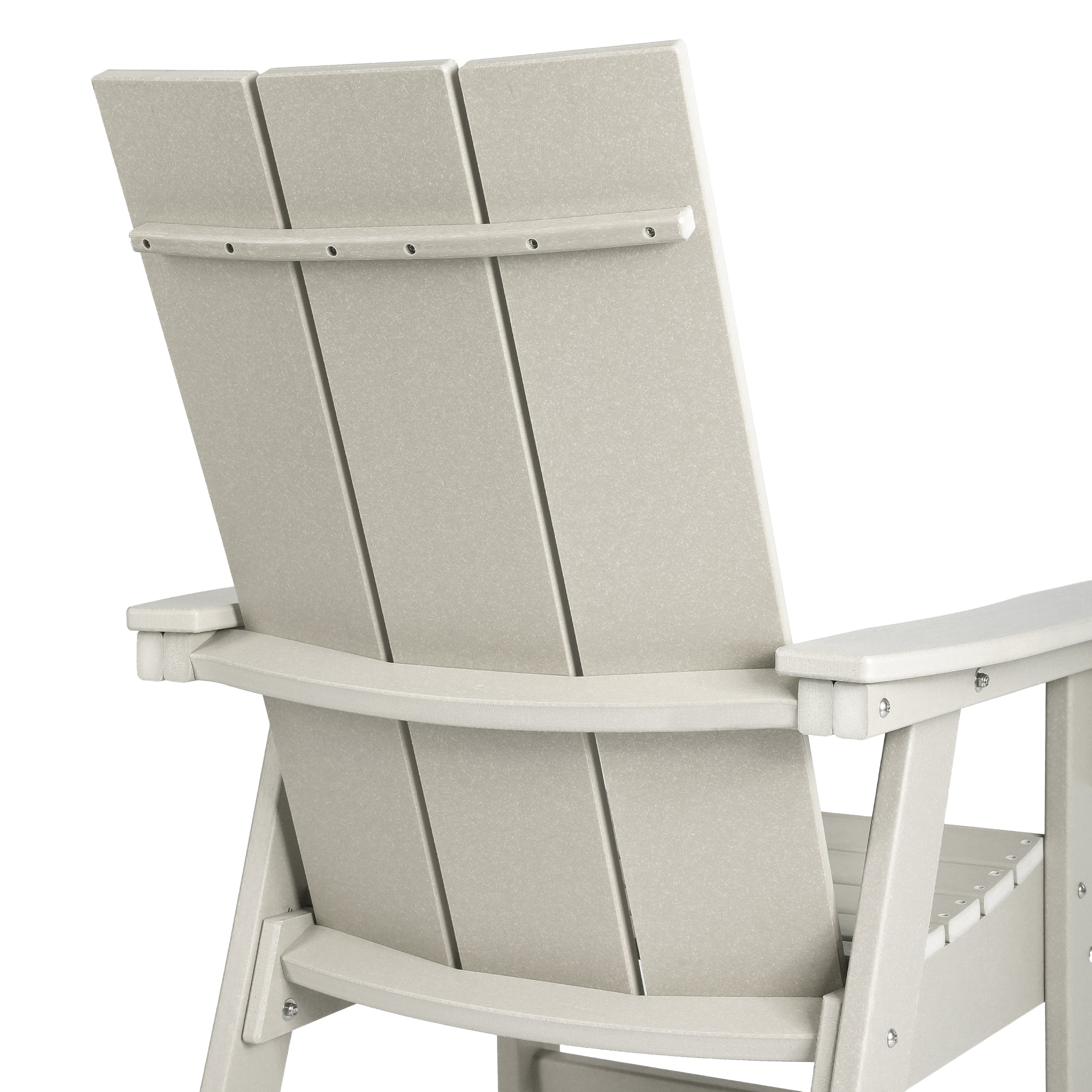 Ashore Outdoor Patio HDPE Plastic Modern Adirondack Dining Chairs (Set of 2)