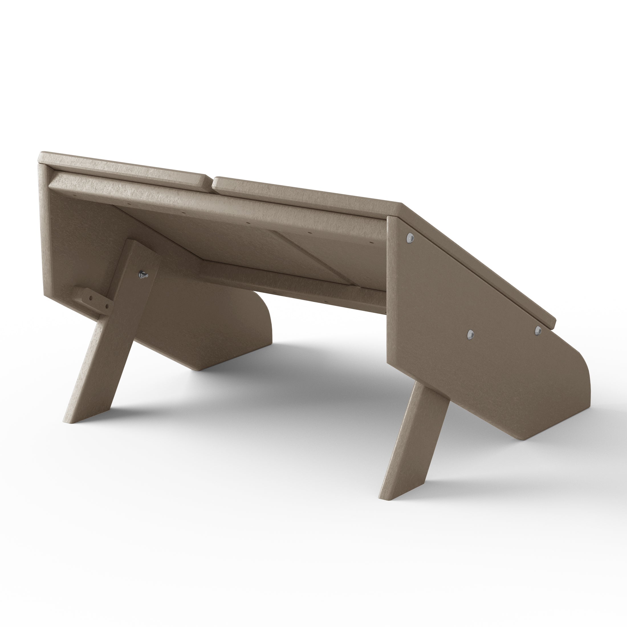 Riviera Modern HDPE Plastic Folding Patio Adirondack Ottoman