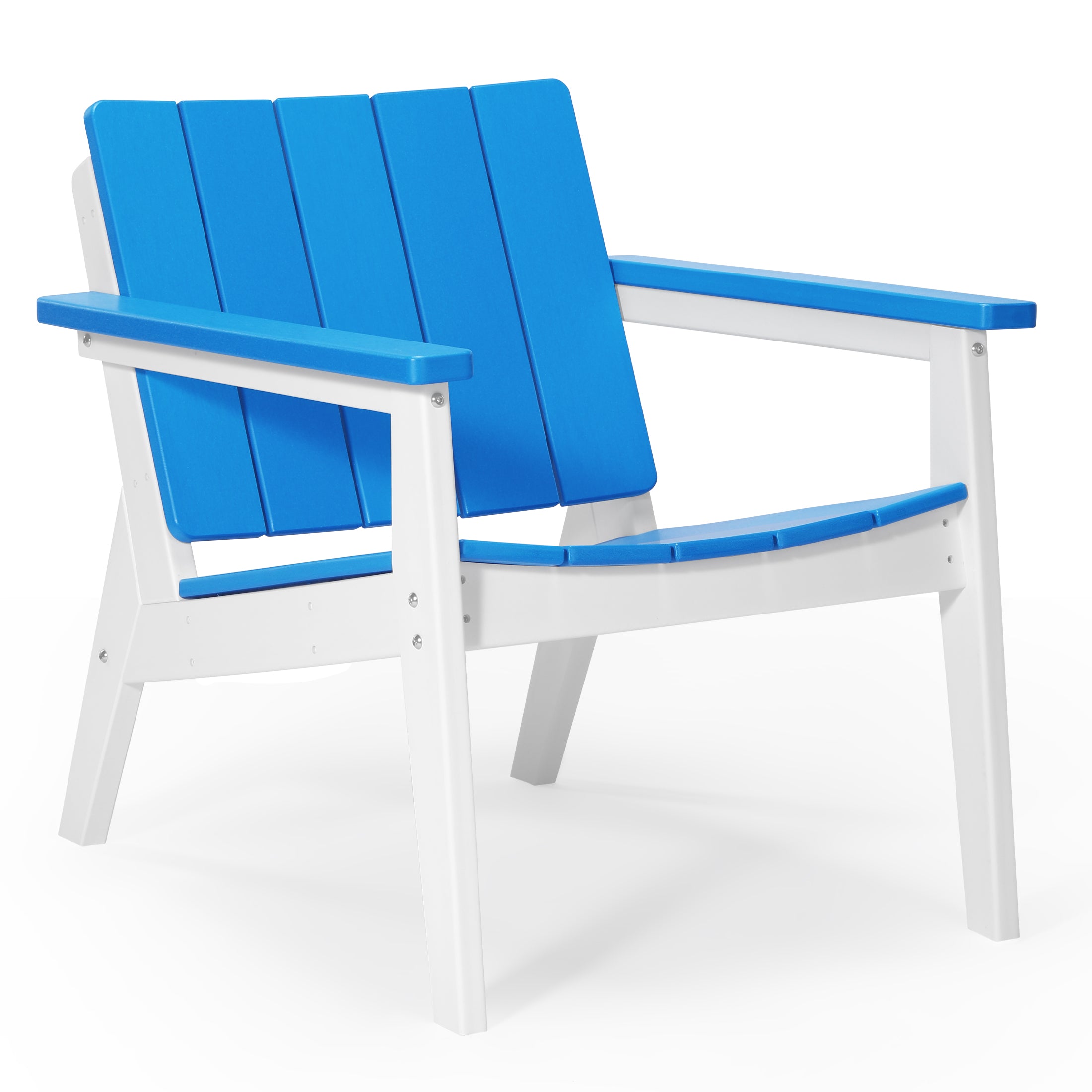 Pacifica 3-Piece Outdoor HDPE Conversation Set with Deep Seating Chairs and Round Side Table