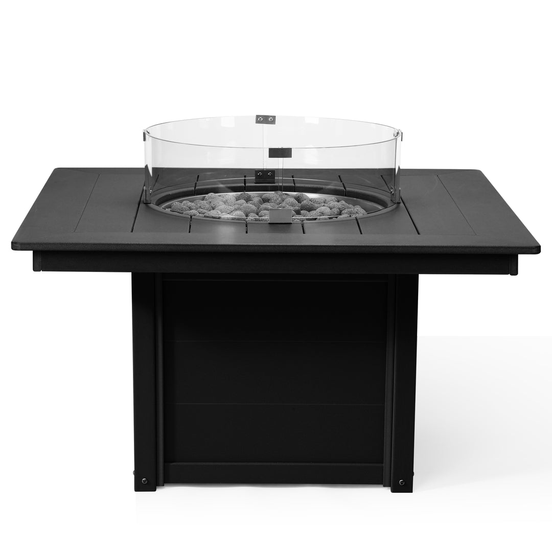 Helios 42" Modern Outdoor Patio Propane Square Fire Pit Table