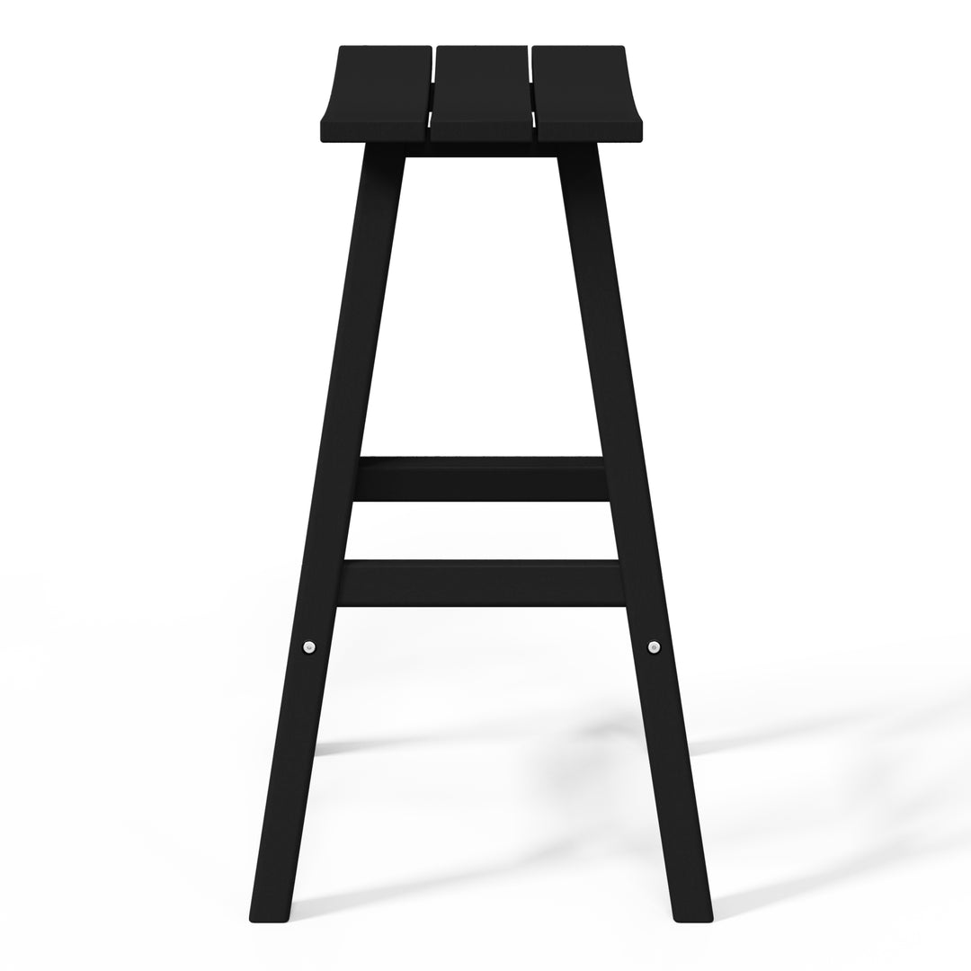 Malibu 29" HDPE Outdoor Patio Bar Height Bar Stools (Set of 2)