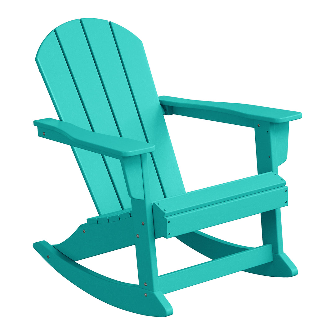 Malibu 2 piece set Outdoor / Patio Poly Adirondack rocking chairs ( 2 seater )