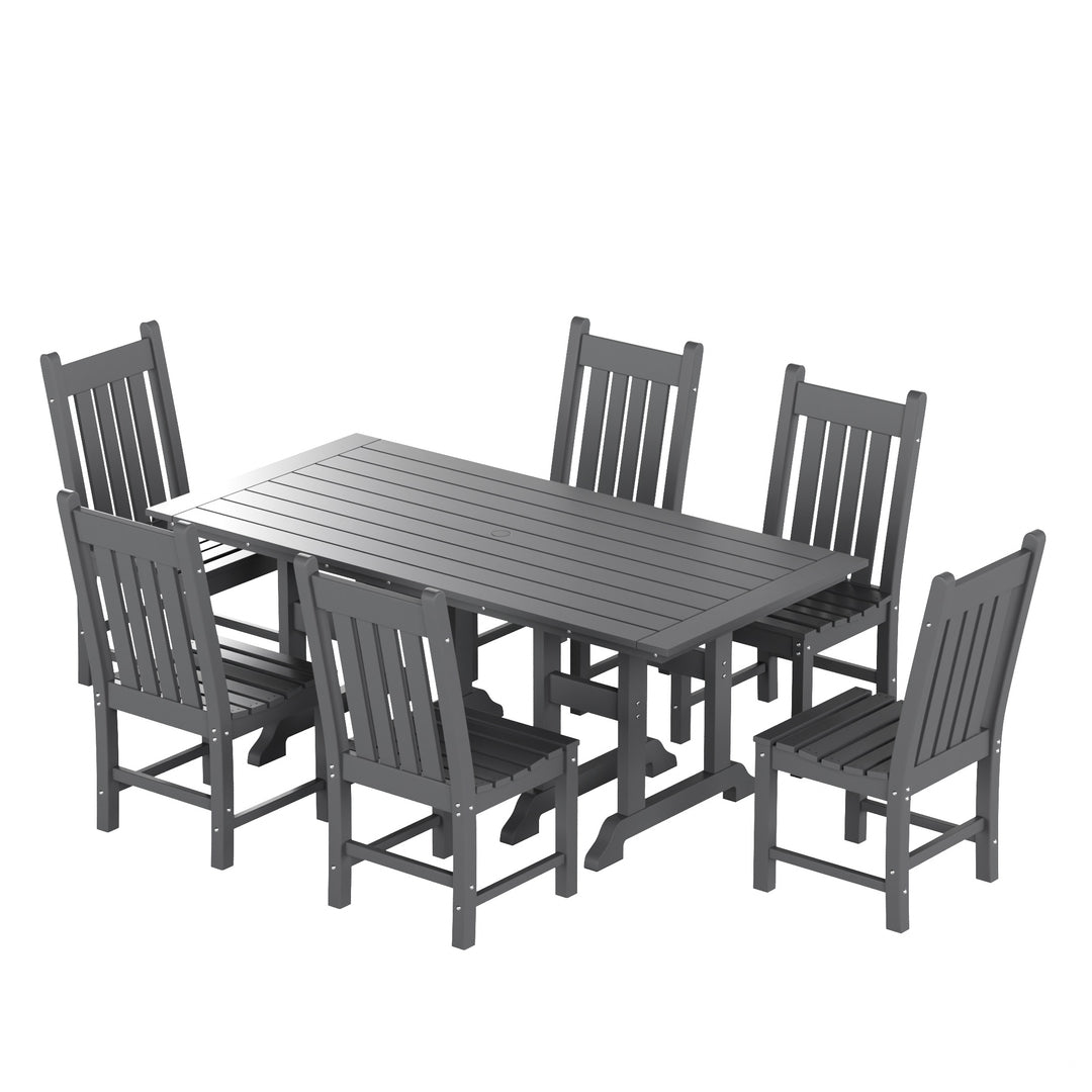Malibu 7 Piece Outdoor Patio Dining Set Outdoor Table and Chair Set