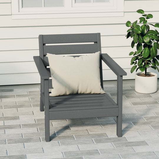 Avalon Outdoor Patio HDPE Deep Seating Armchair