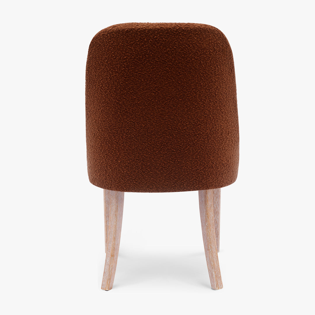 Genevieve Mid-Century Modern Upholstered Boucle Dining Chair