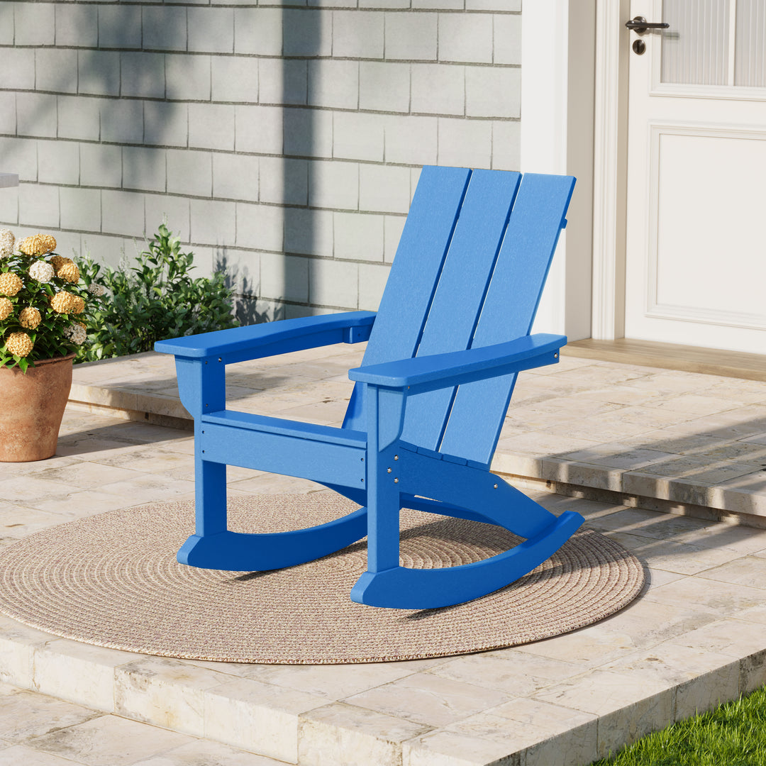 Ashore Outdoor Patio Modern Adirondack Rocking Chair