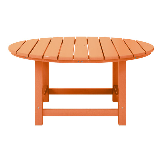 Malibu Low Outdoor HDPE Round Patio Coffee Table