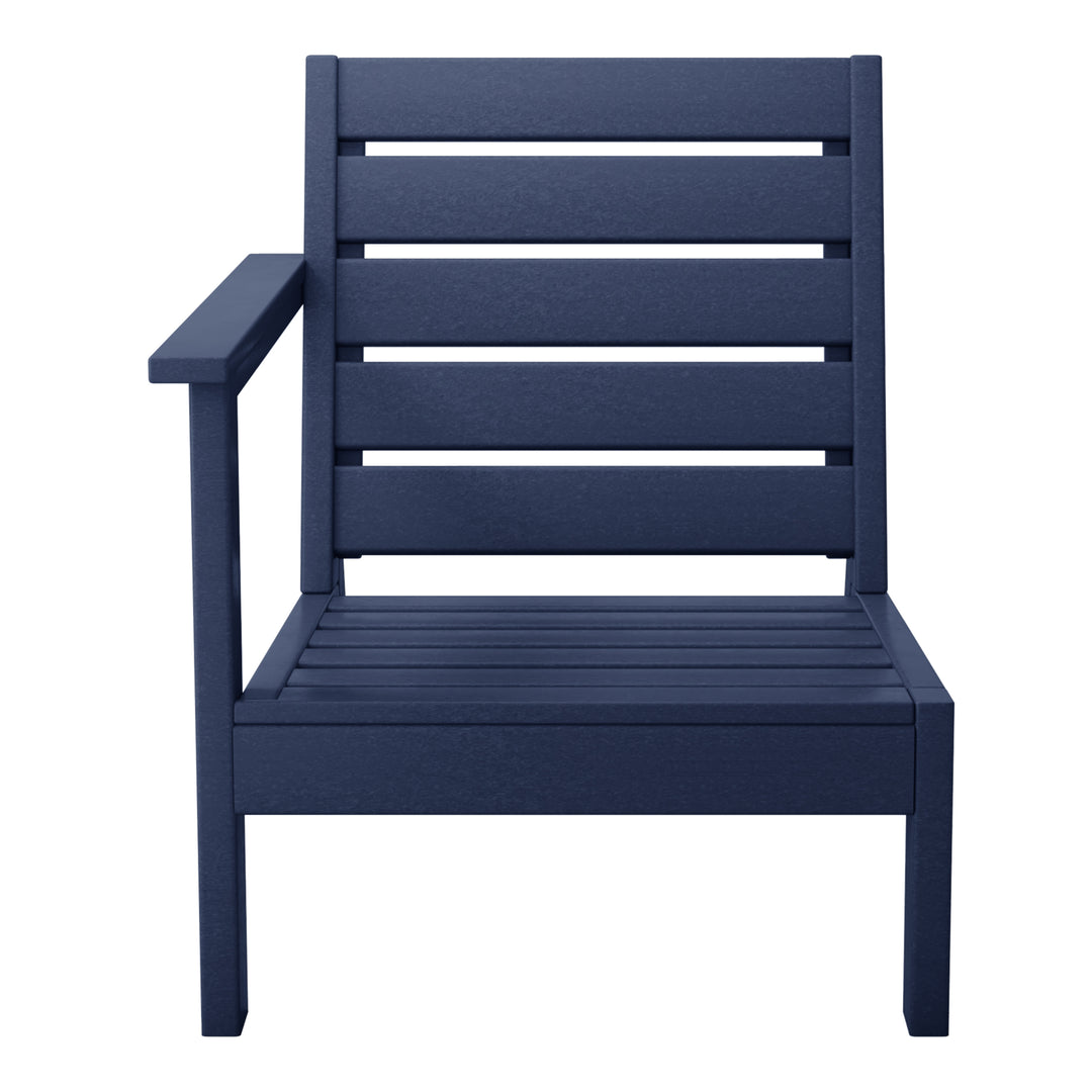 Avalon Outdoor Patio HDPE Left Arm Facing Deep Seating Corner Chair