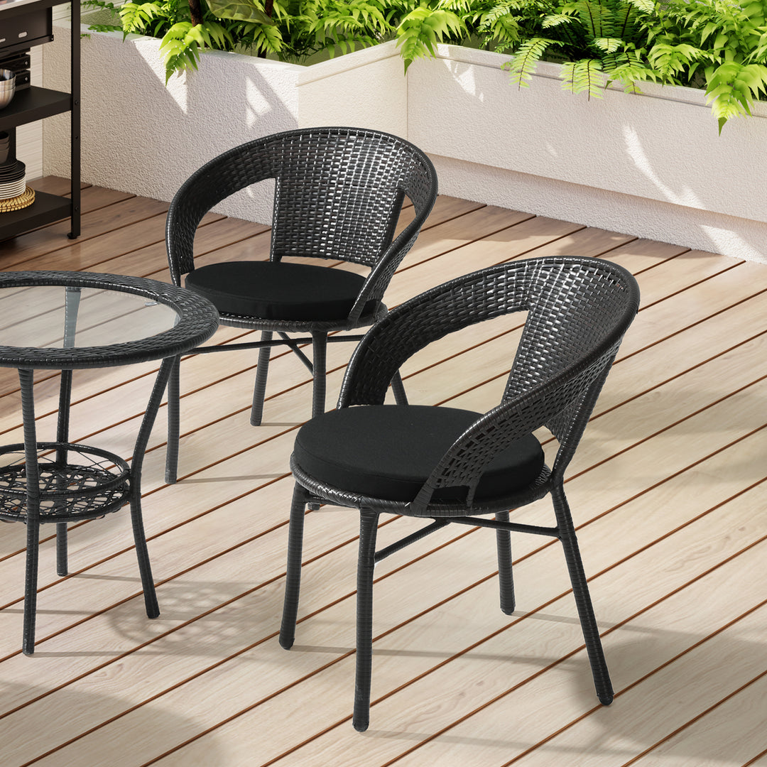 Solace Outdoor Patio Kitchen Dining Chair Seat Cushions (Set of 4)