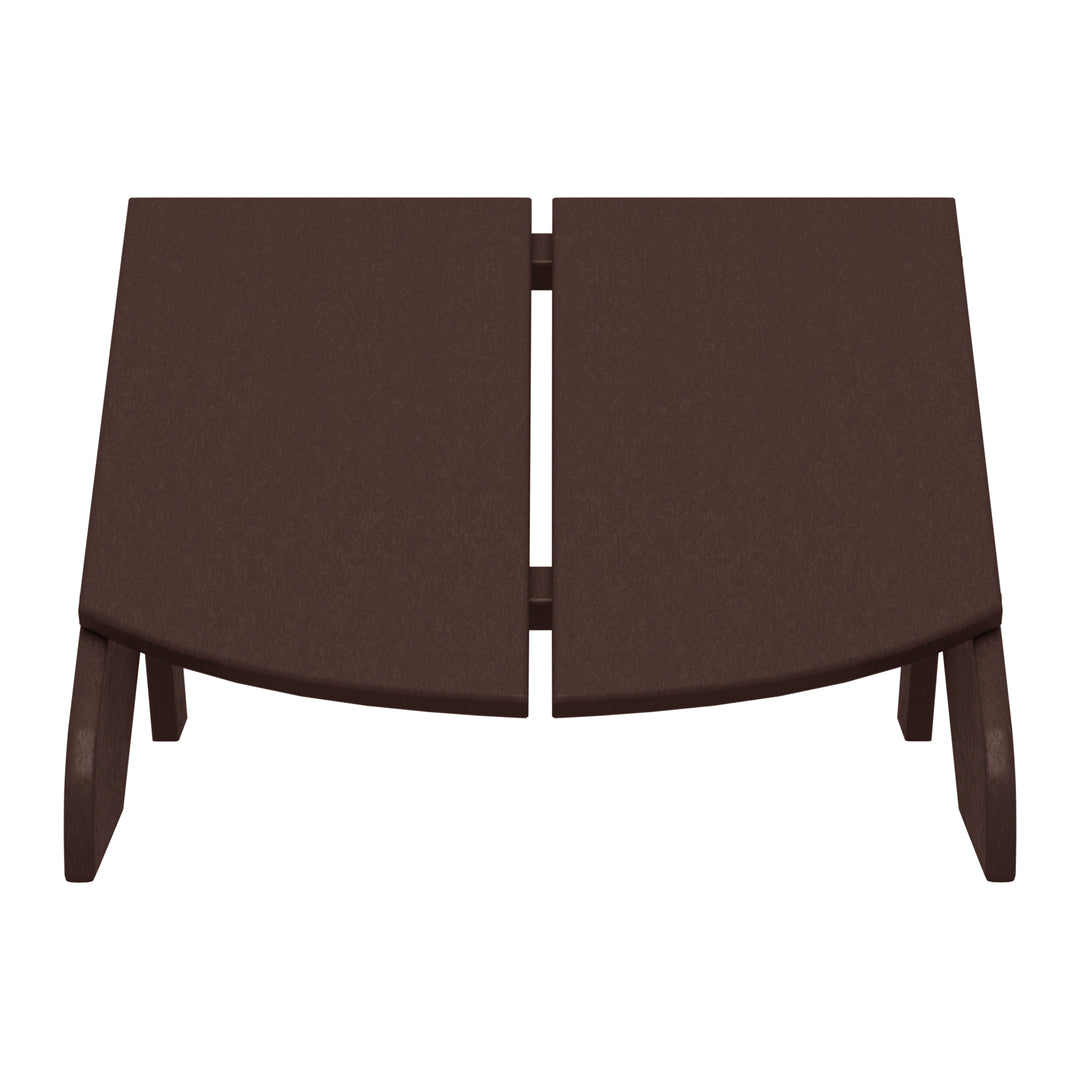 Riviera Modern HDPE Plastic Folding Patio Adirondack Ottoman