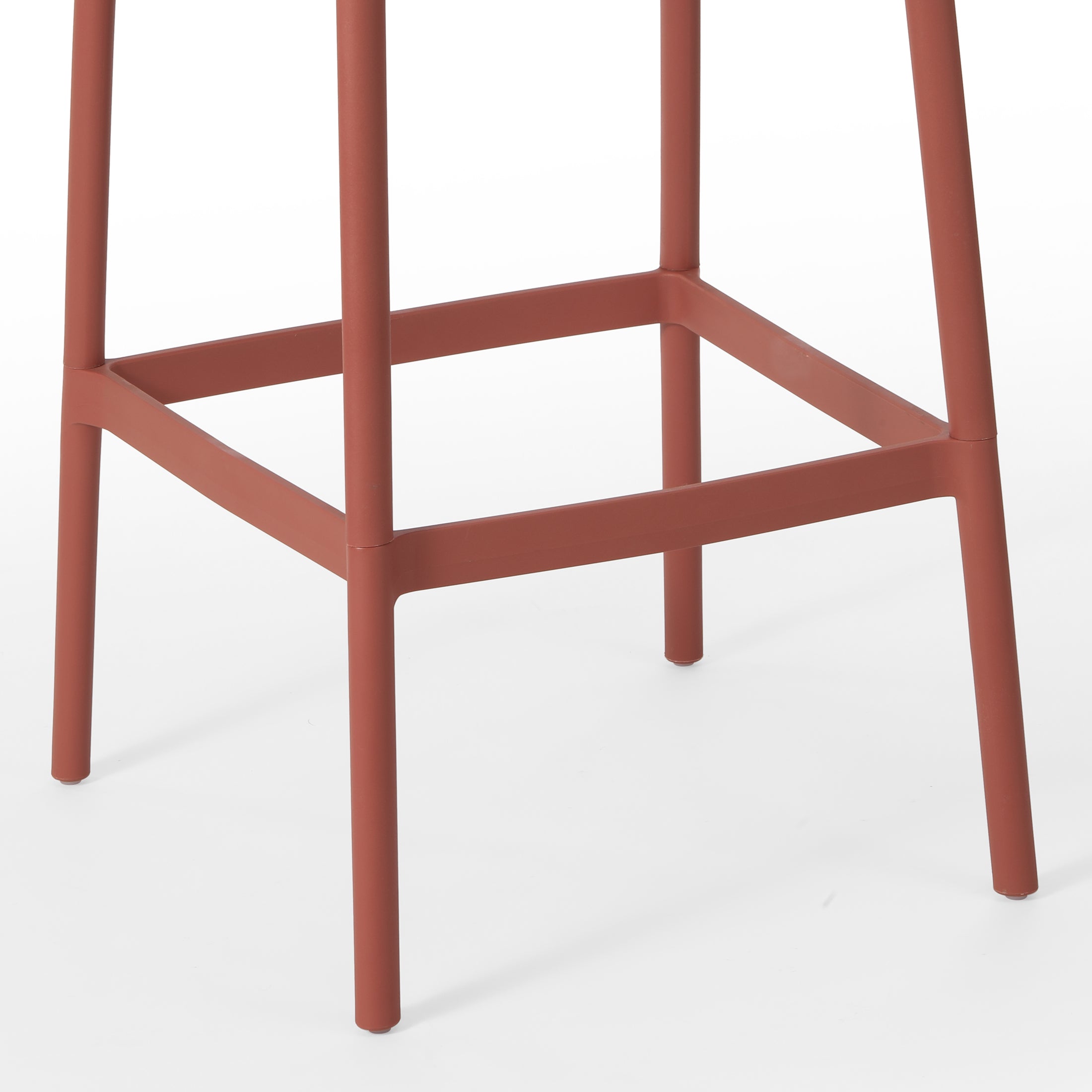 Playa 29.5" Outdoor Modern Polypropylene Plastic Patio Bar Height Stools (Set of 2)
