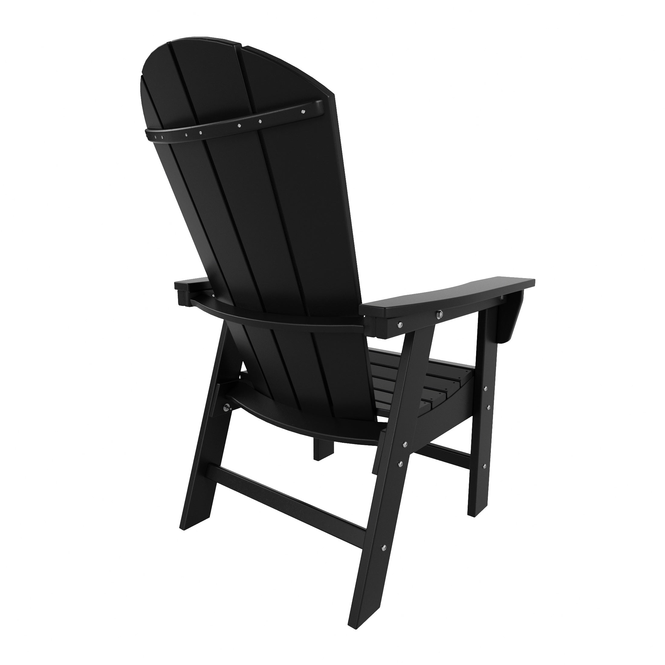 Malibu 5 Piece Outdoor Patio Dining Round Table and Curved Back Armchair Set