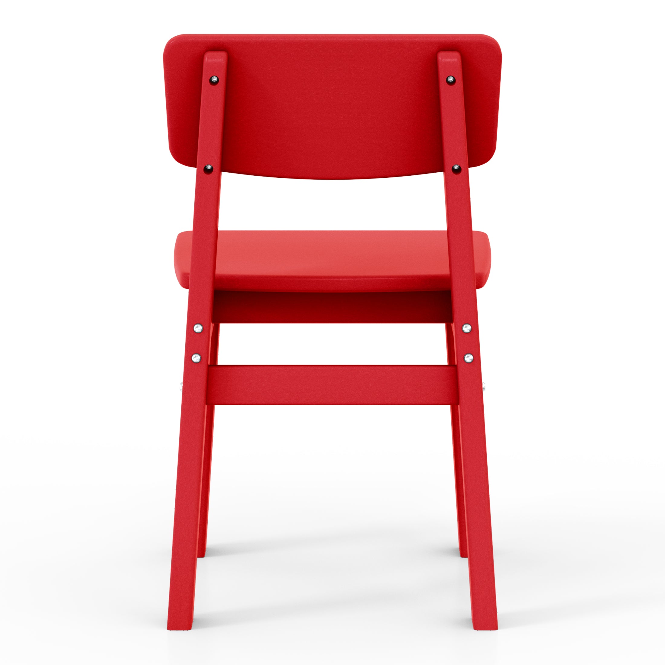 Tiny Terraces Outdoor HDPE Kids Modern Plastic Toddler Dining Chairs (Set of Two)