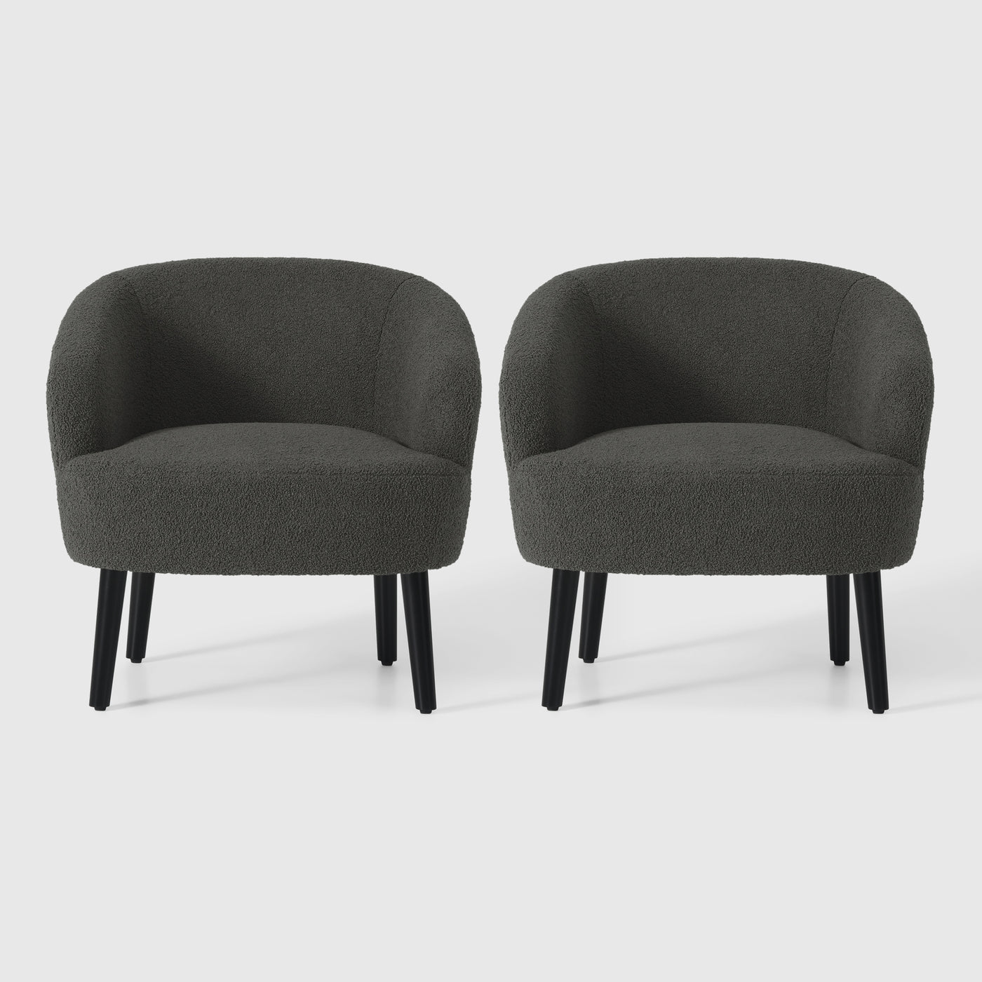 Alexandria 29" Wide Mid Century Modern Club Barrel Accent Armchair (Set of 2)