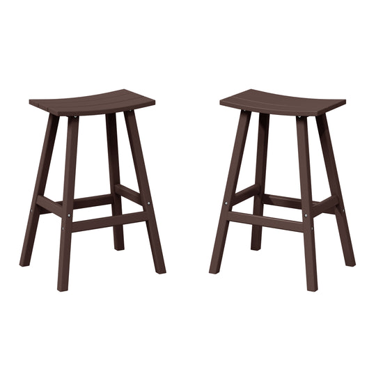 Malibu 2 piece set of 29" height Outdoor / Patio Saddle bar stools