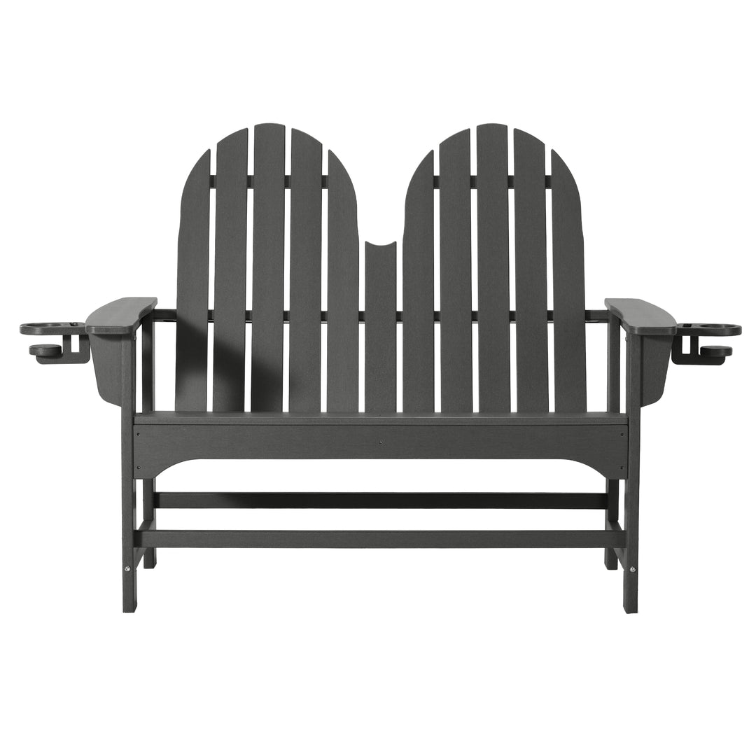 St. Augustine Outdoor Patio 49" HDPE Adirondack Garden Bench
