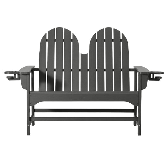St. Augustine Outdoor Patio 49" HDPE Adirondack Garden Bench