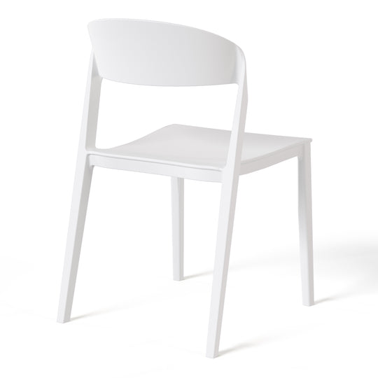 Playa Outdoor Modern Stackable Plastic Patio Bistro Dining Side Chairs (Set of 2)