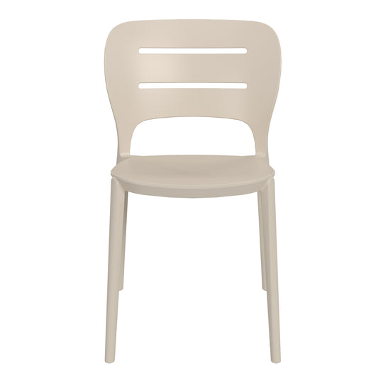 Playa Outdoor Modern Stackable Plastic Patio Dining Side Chairs (Set of 2)