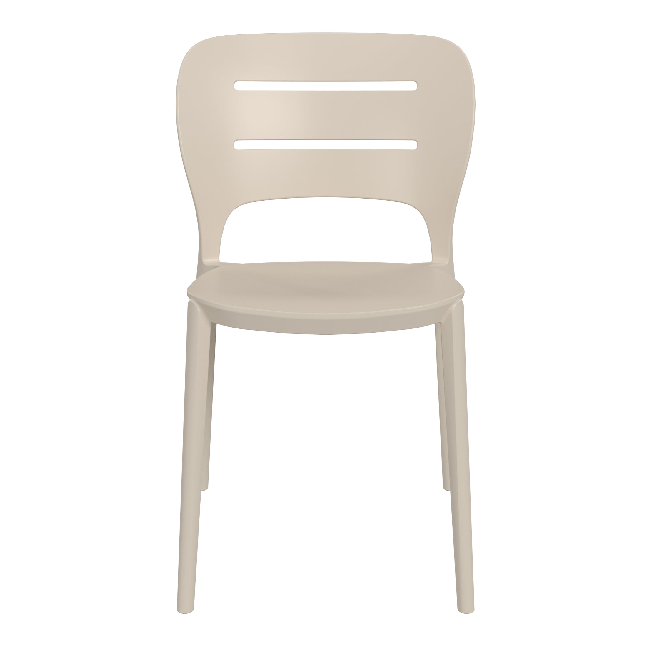 Playa Outdoor Modern Stackable Plastic Patio Dining Side Chairs (Set of 4)