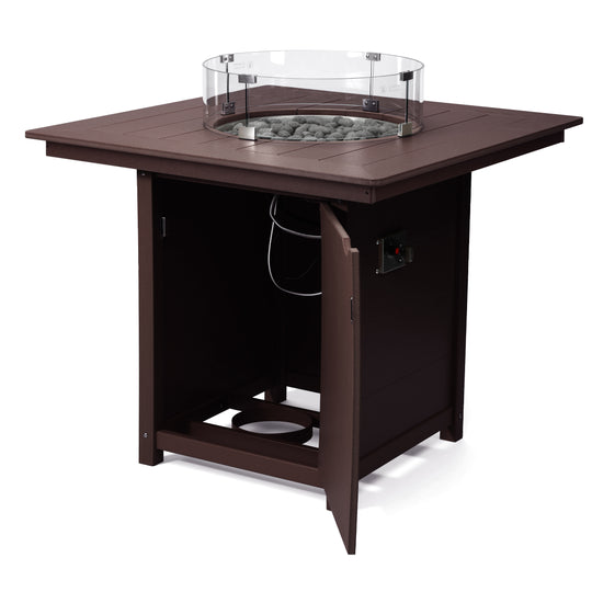 Helios 42" Modern Outdoor Patio Gas Propane Square Fire Pit Table
