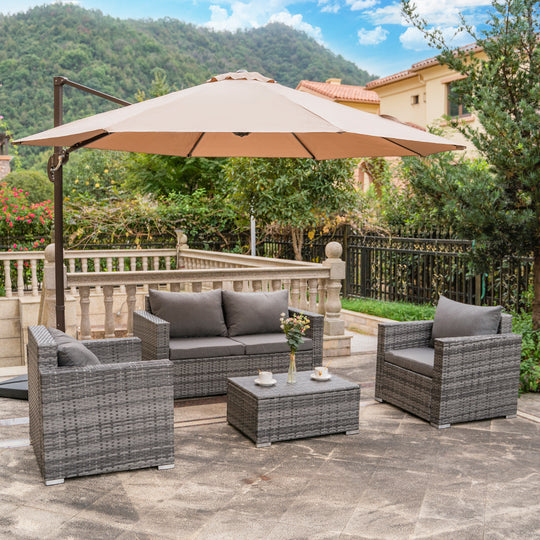 Bronklyn 4-Piece Modern Patio Conversation Sofa Set