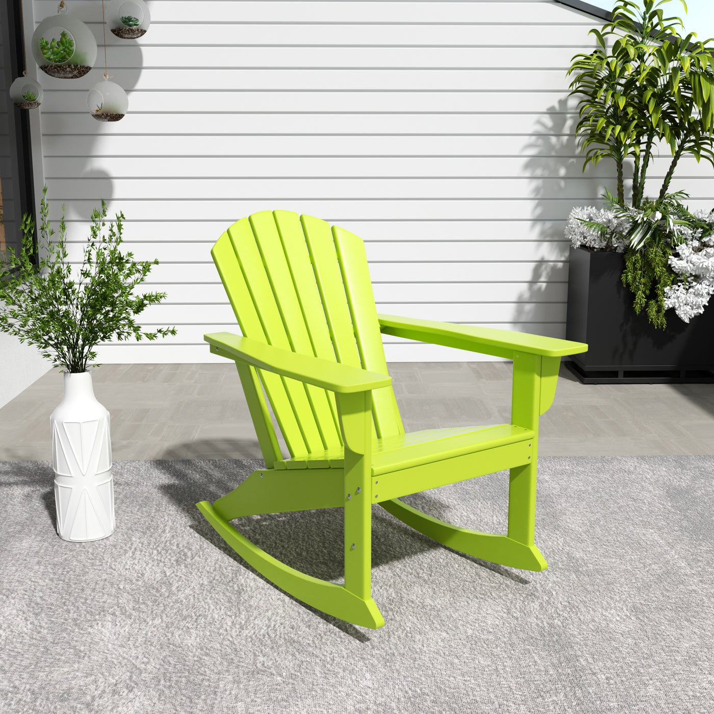 Dylan Outdoor Patio Poly Adirondack Rocking Chair