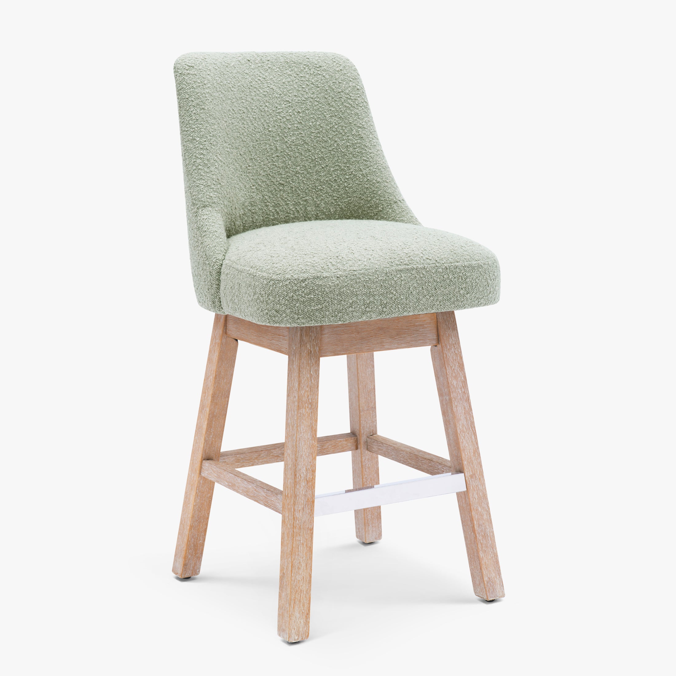 Genevieve 26" Upholstered Swivel Counter Height Bar Stools (Set of 2)