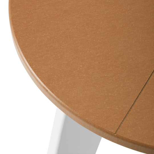 Pacifica HDPE Plastic Outdoor Round Adirondack Patio Side Table
