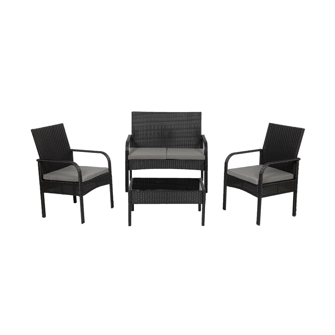 Roadhill 4-Piece Outdoor Patio Modern Conversation Set