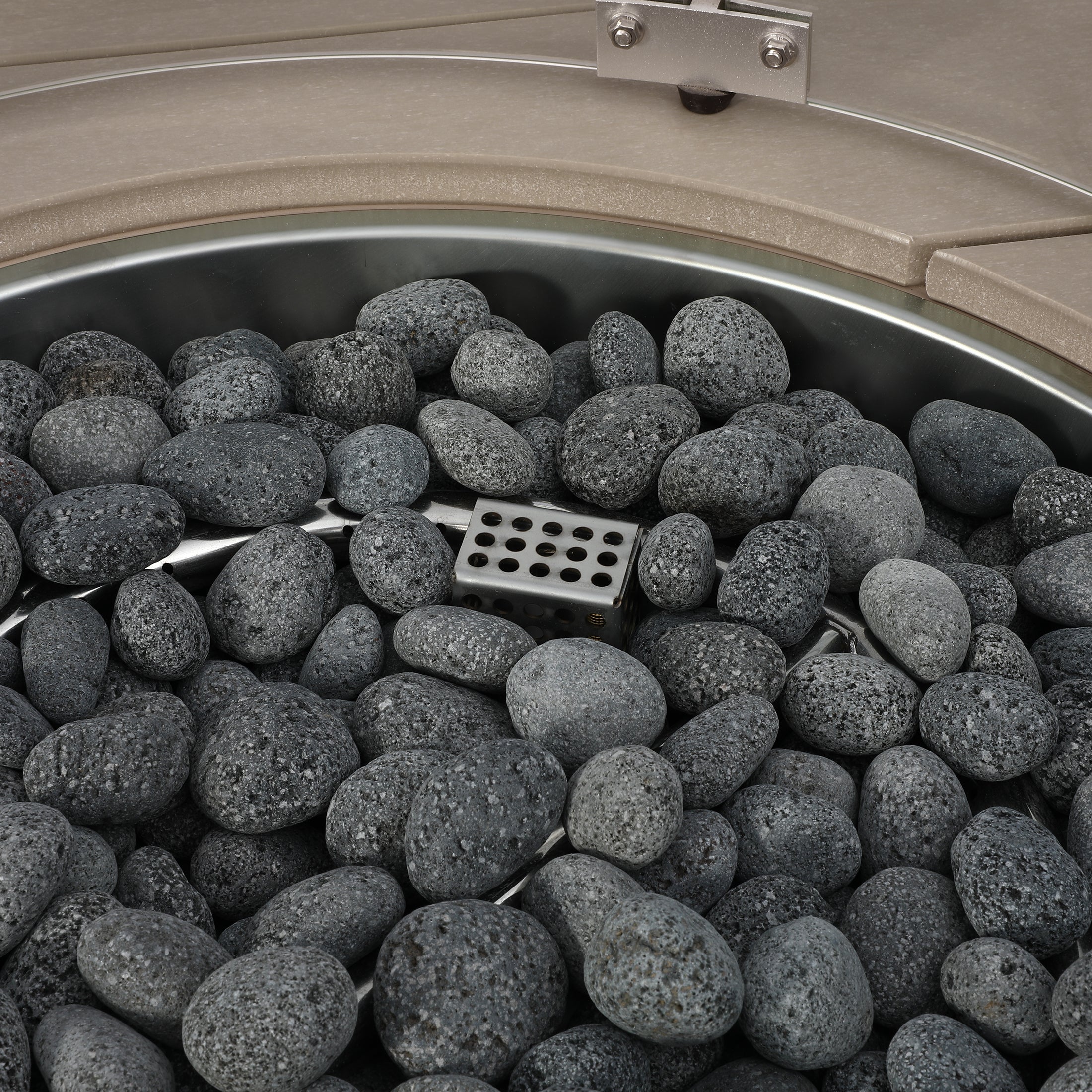 Helios 47" Modern Outdoor 55,000 BTU Patio Propane Round Fire Pit Table